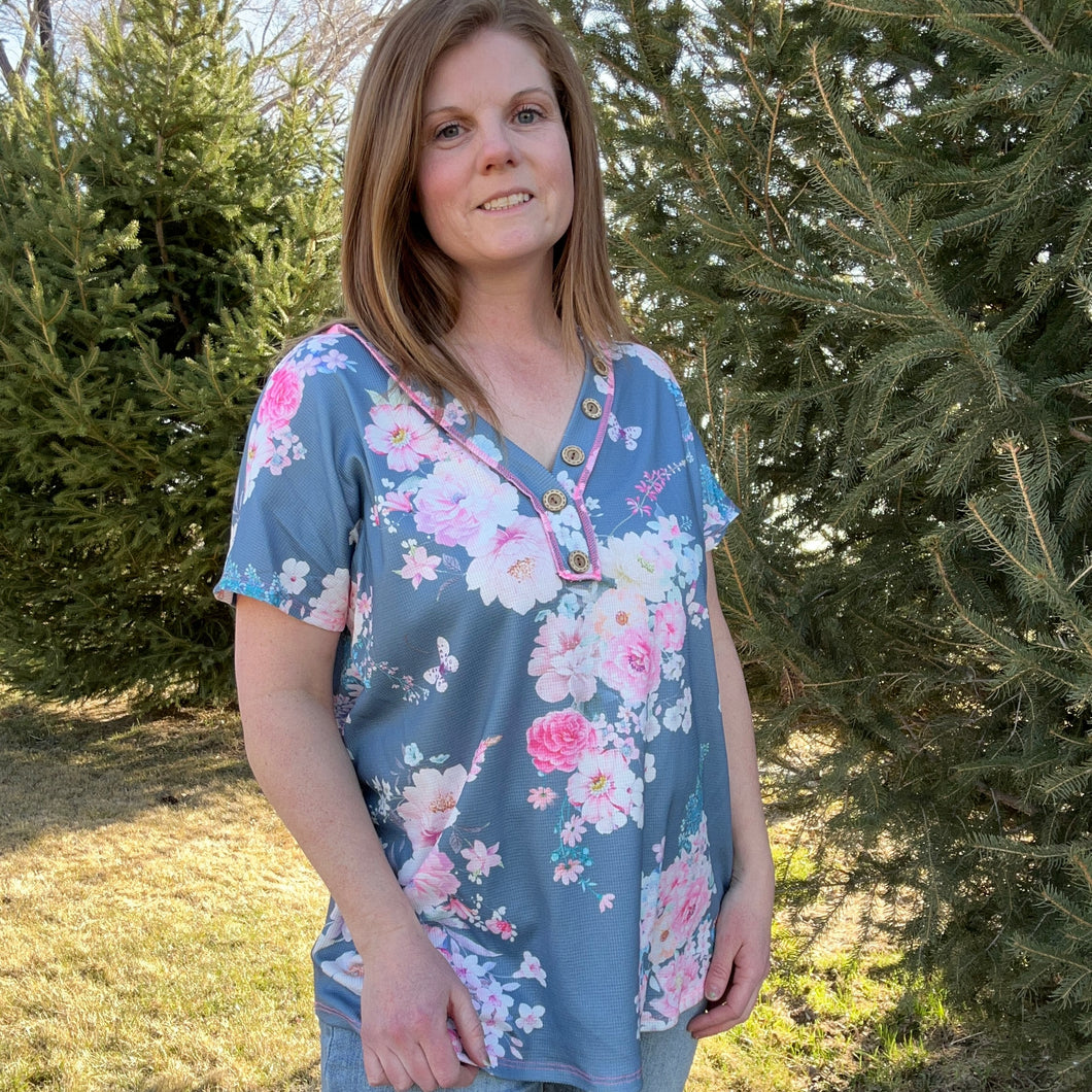 Vneck Floral