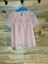 Load image into Gallery viewer, Peach Swiss Dot Blouse
