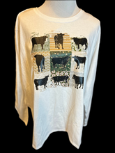 Load image into Gallery viewer, White Long Sleeve Cow Print Graphic T
