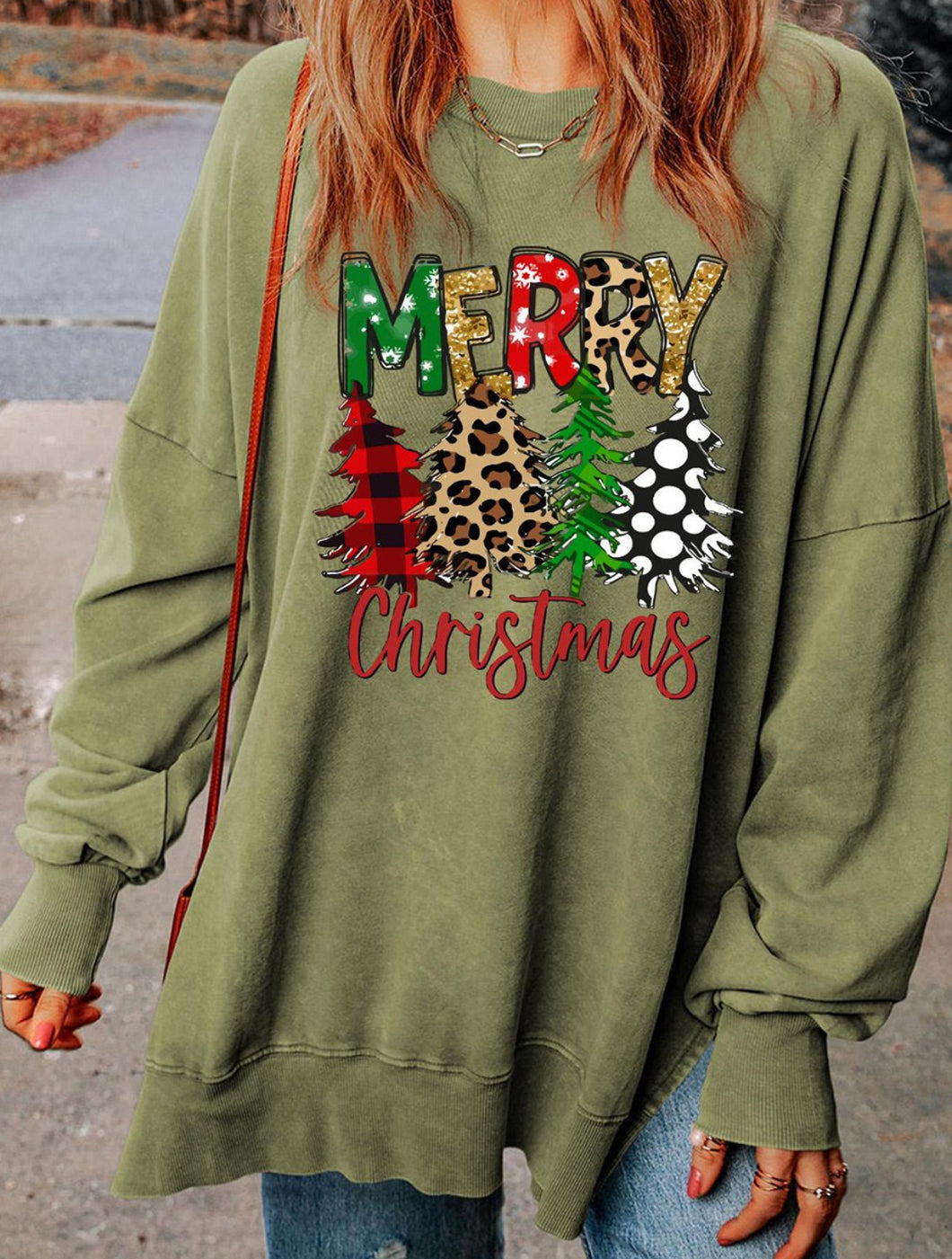Oversized Sweater Merry Christmas