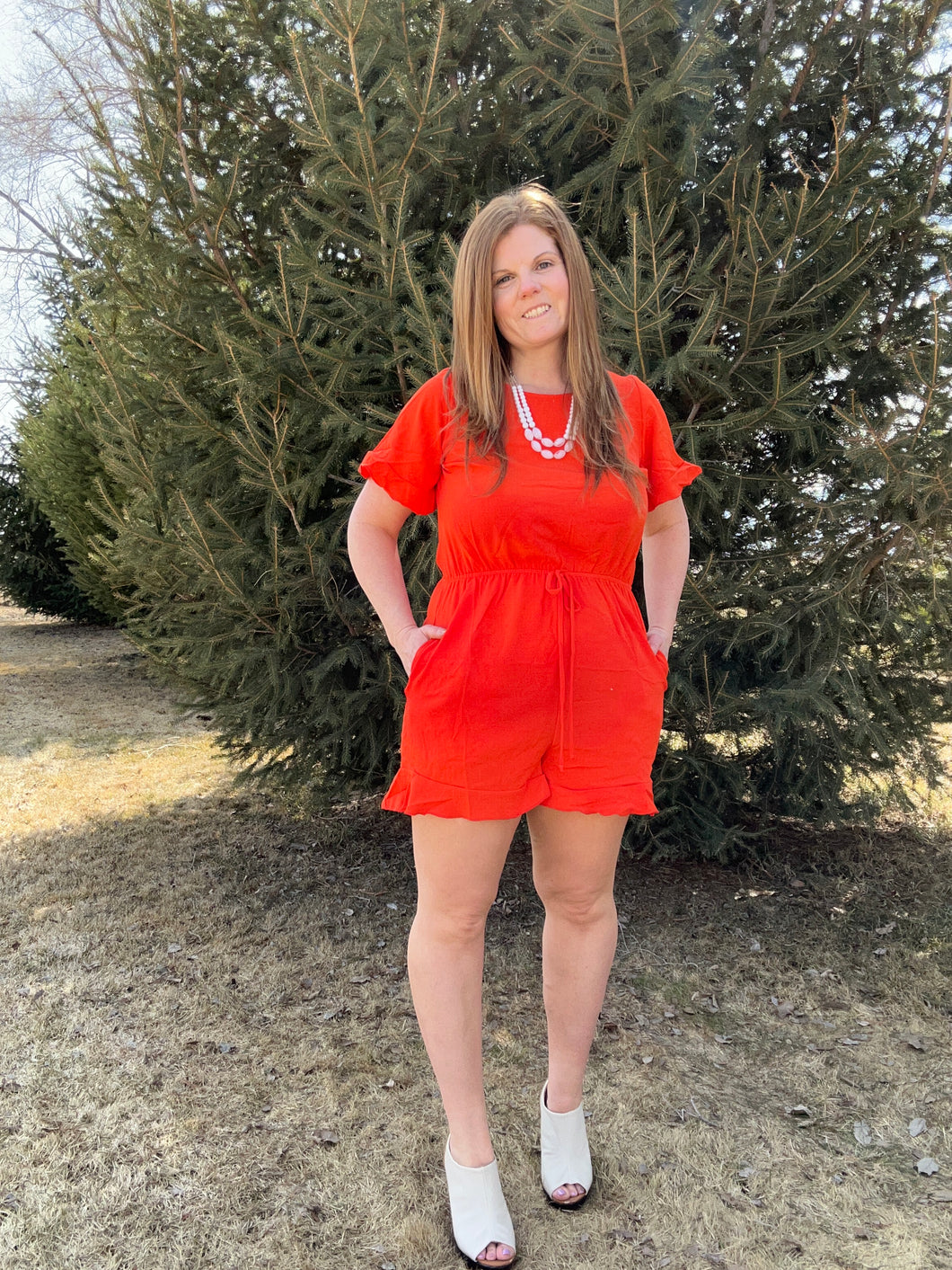 Orange Romper