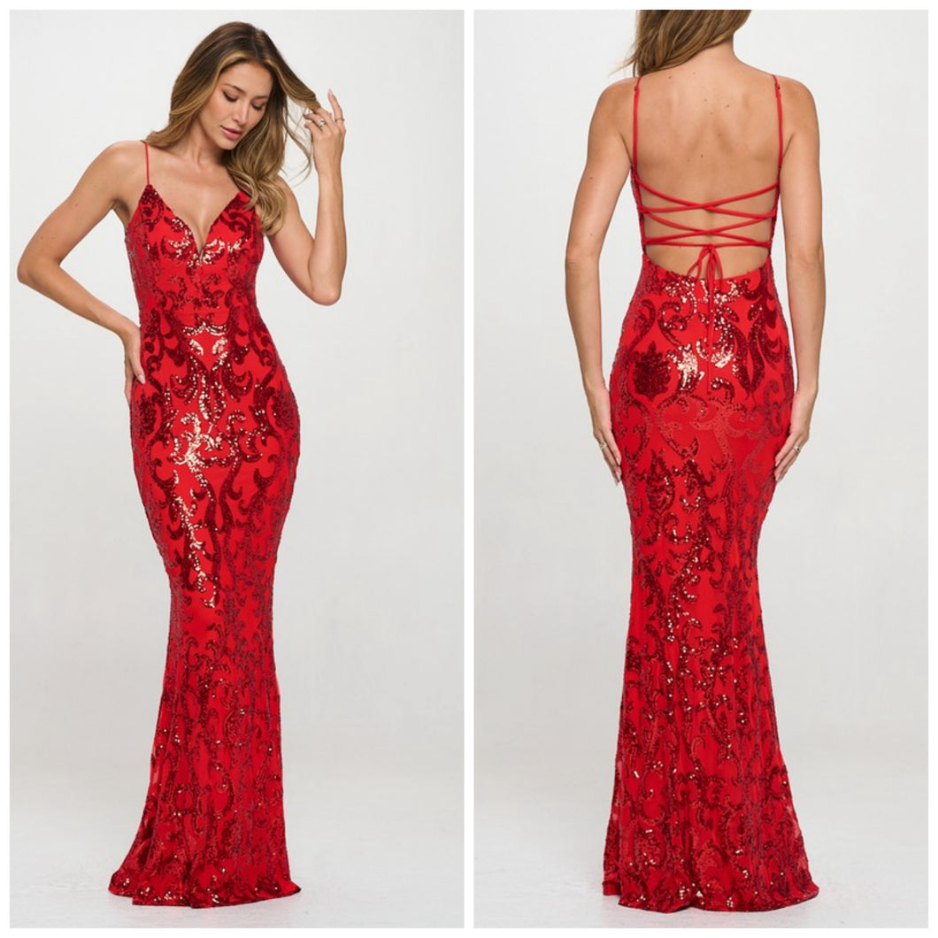 Red Sequin Formal