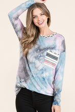 Load image into Gallery viewer, Tie Dye Contrast Top
