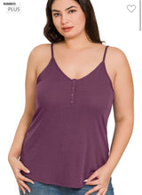 Load image into Gallery viewer, Ribbed Tank with Snap Detail
