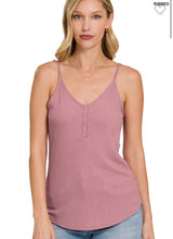 Load image into Gallery viewer, Ribbed Tank with Snap Detail
