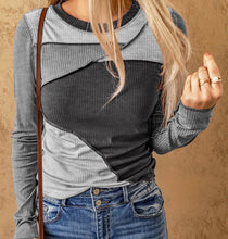 Load image into Gallery viewer, Ribbed Patchwork Top
