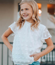 Load image into Gallery viewer, White Swiss Dot Blouse
