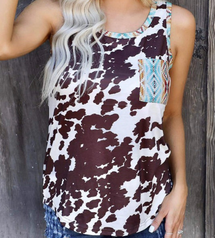 Western Cowprint Tank