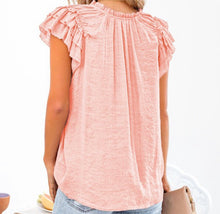 Load image into Gallery viewer, Ruffle Sleeve Vneck

