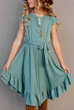 Load image into Gallery viewer, Girls Ruffle Bottom Dress
