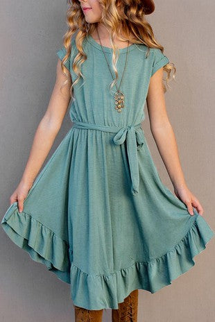 Girls Ruffle Bottom Dress