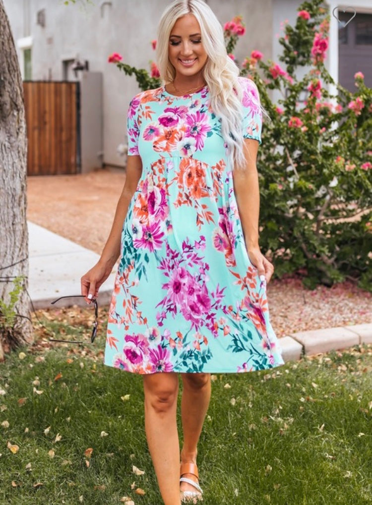 Blue Floral Dress