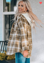 Load image into Gallery viewer, Brown Hooded Flannel
